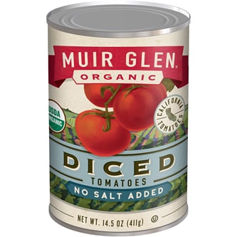 Muir Glen Organic No Salt Added Diced Tomatoes
