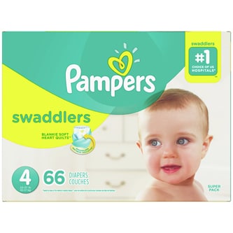 Pampers Swaddlers Diapers, Size 4, 22-37lb