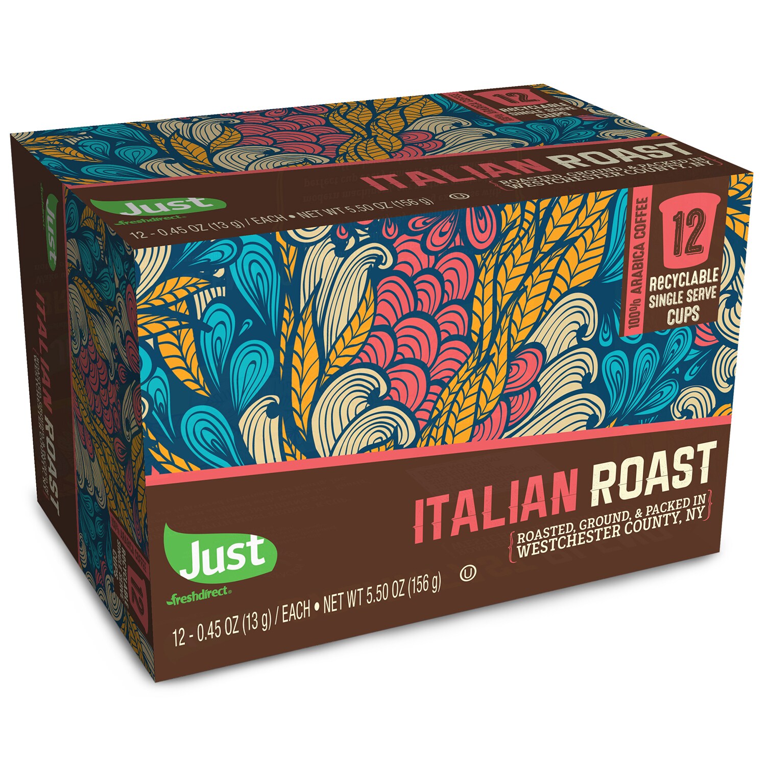 Just FreshDirect Locally Roasted Single Serve Coffee Pods, Italian Roast