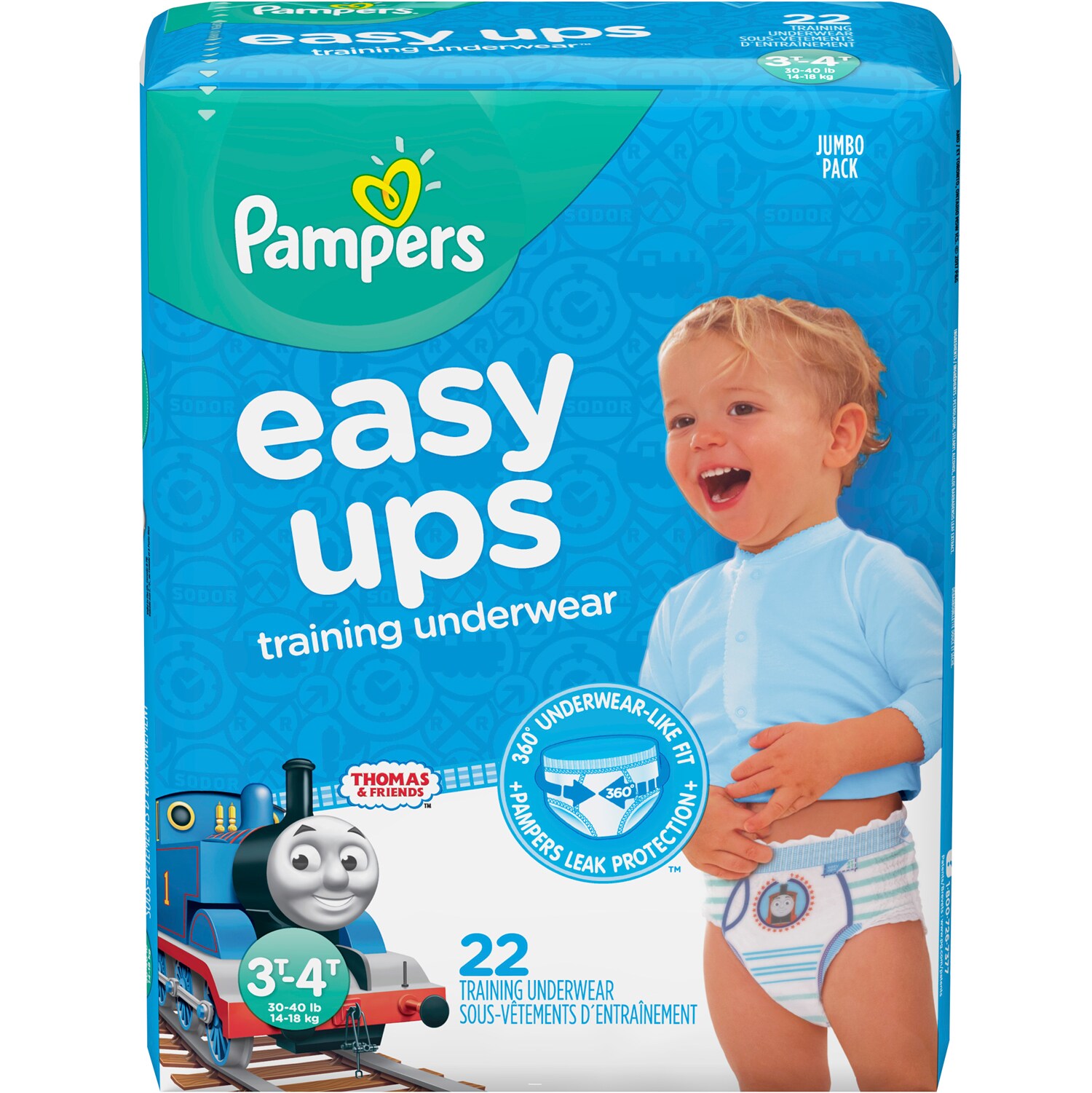 Pampers Easy Ups Training Underwear, Size 3T-4T, Boys