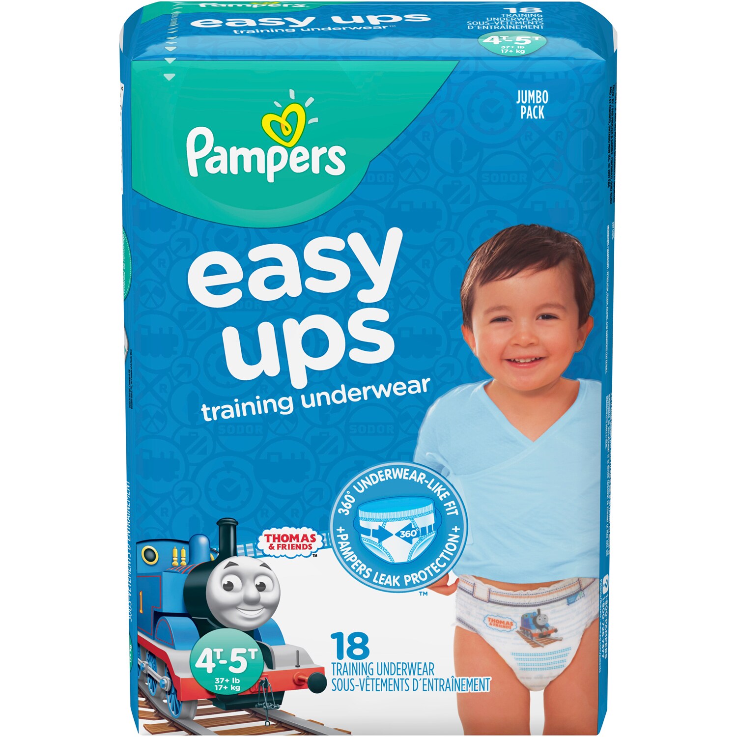 Pampers Easy Ups Training Underwear, Size 4T-5T, Boys
