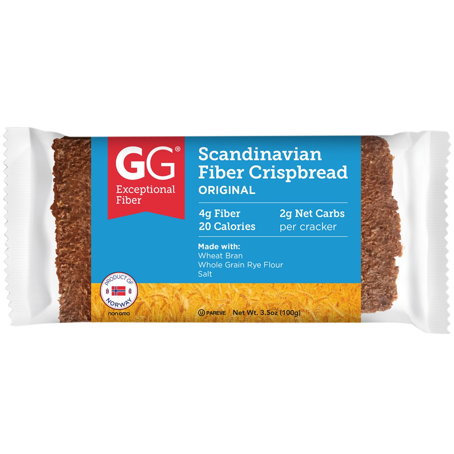 GG Unique Fiber Scandinavian Fiber Crispbread, Original