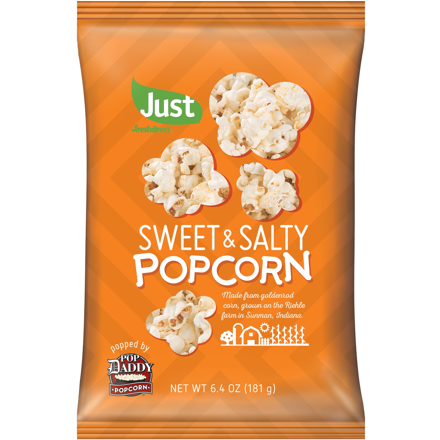 Just FreshDirect All-Natural Popcorn, Sweet and Salty