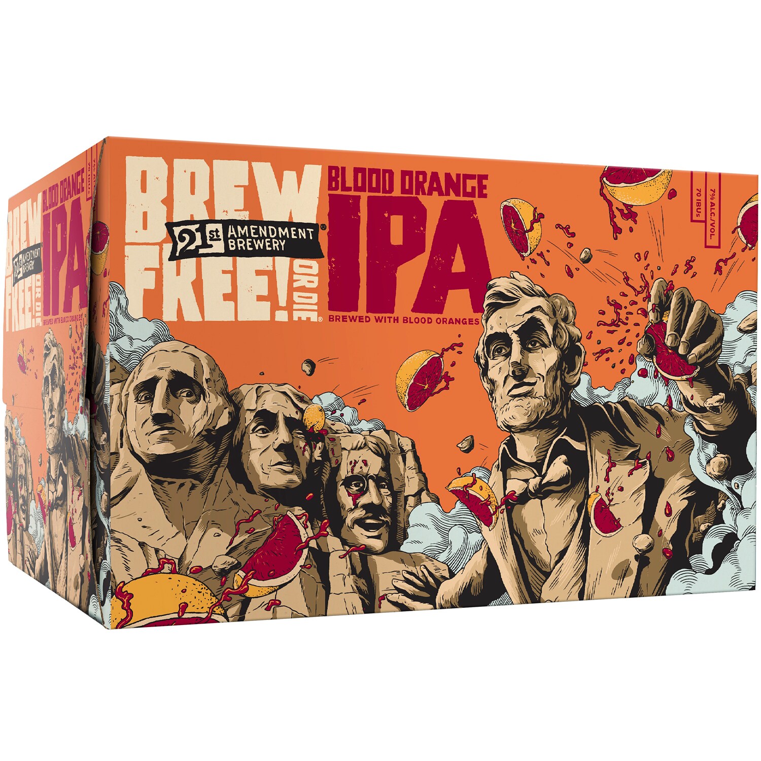 21st Amendment Brewery Brew Free! or Die Blood Orange IPA, Cans