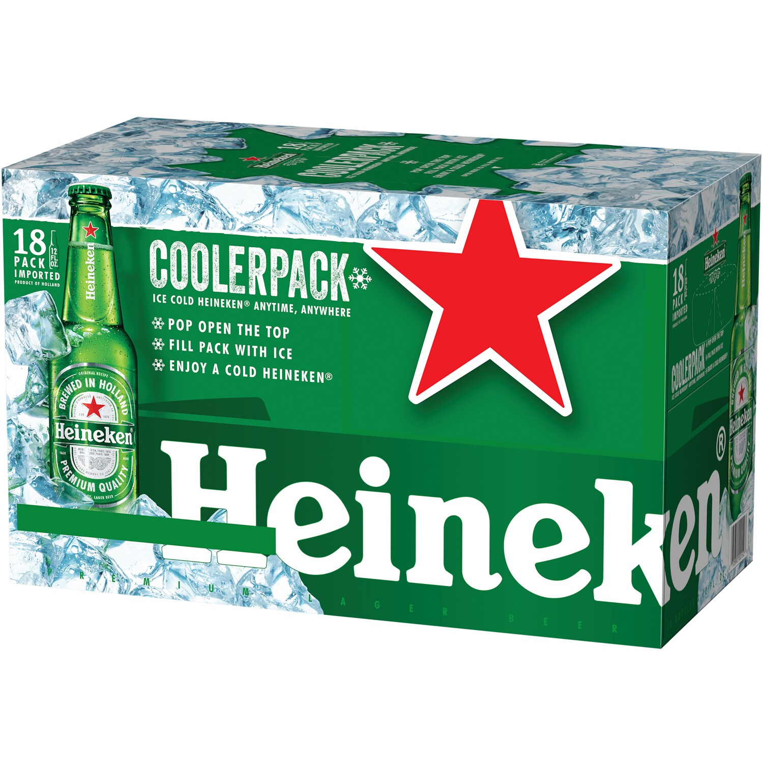 Heineken Lager CoolerPack, Glass Bottles
