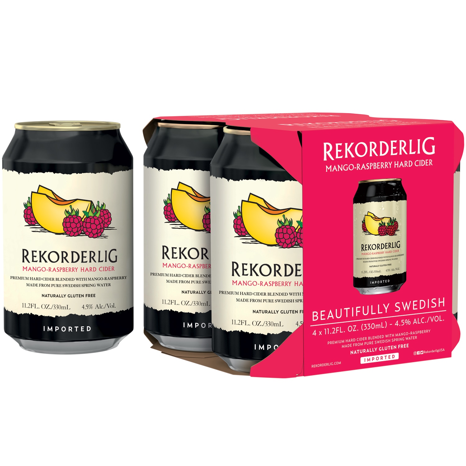 Rekorderlig Mango-Raspberry Hard Cider, Cans