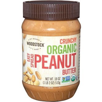 Woodstock Organic Easy Spread Peanut Butter, Crunchy