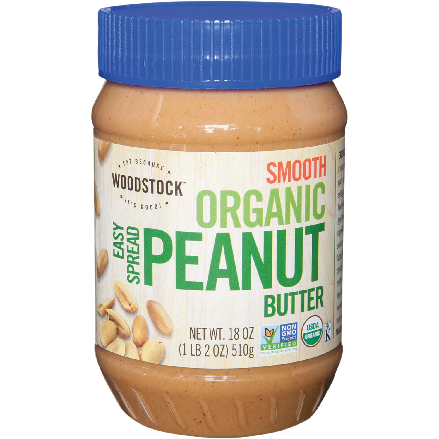 Woodstock Organic Easy Spread Peanut Butter, Smooth