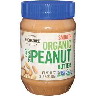 Woodstock Organic Easy Spread Peanut Butter, Smooth