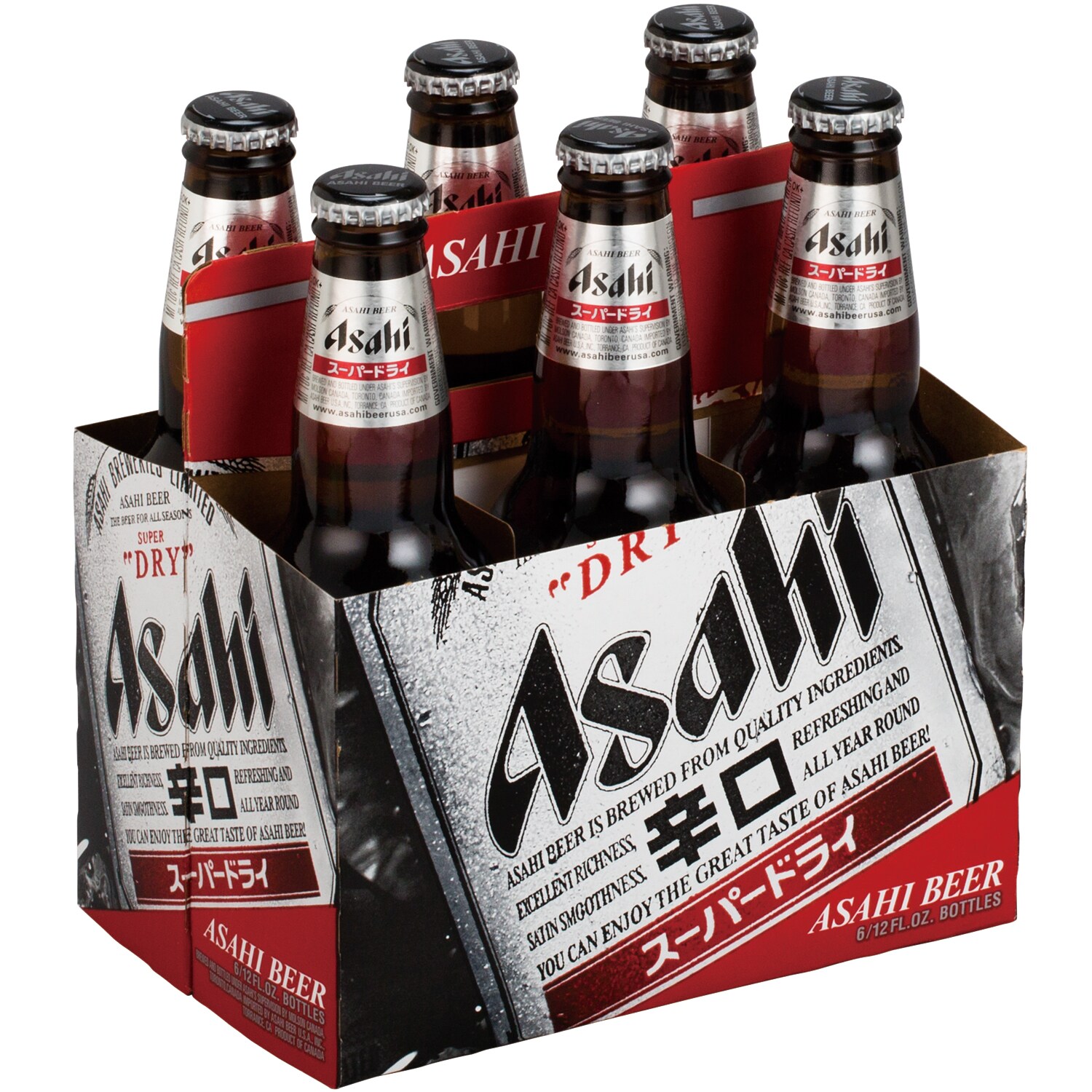 Asahi Super Dry Beer, Glass Bottles