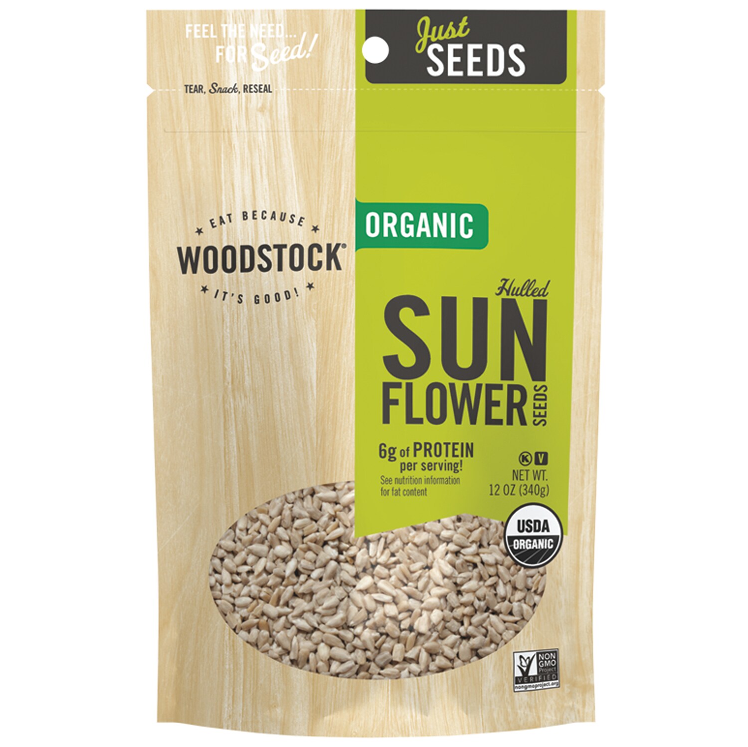 Woodstock Organic Sunflower Seeds, Hulled & Unsalted