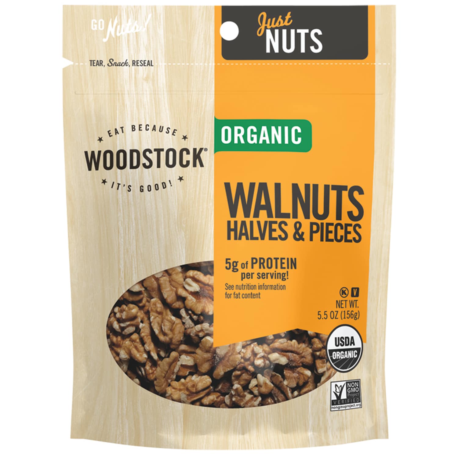 Woodstock Organic Walnuts Halves and Pieces