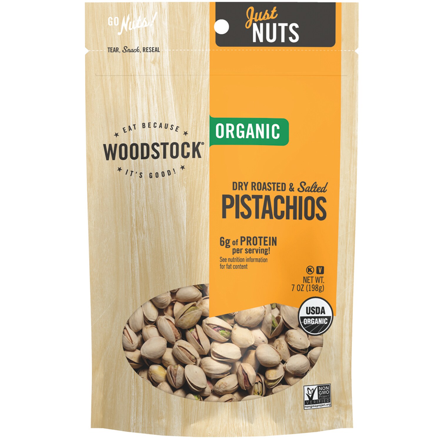 Woodstock Organic Dry-Roasted and Salted Pistachios