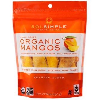 Sol Simple Solar Dried Organic Mangos