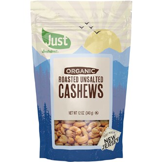 Just FreshDirect Organic Dry-Roasted Unsalted Cashews