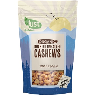 Just FreshDirect Organic Dry-Roasted Unsalted Cashews