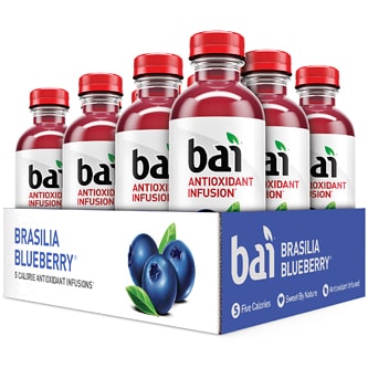 Bai Antioxidant Infusion Drink, Brasilia Blueberry, Plastic Bottles