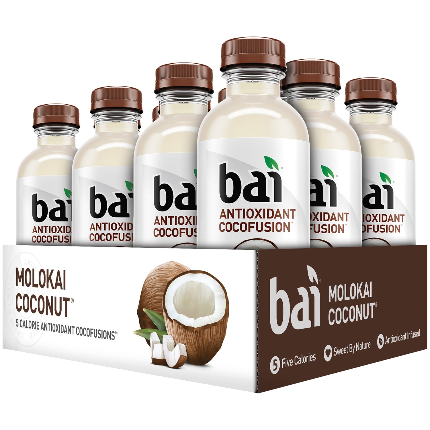 Bai Antioxidant Cocofusion Drink, Molokai Coconut, Plastic Bottles
