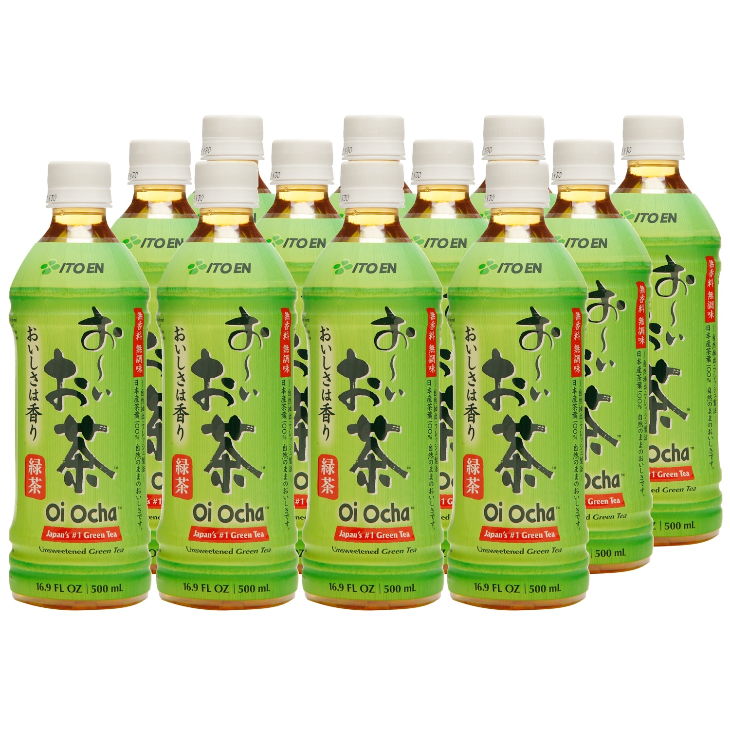 Ito En Oi Ocha Traditional Tea, Unsweetened Green, Plastic Bottles