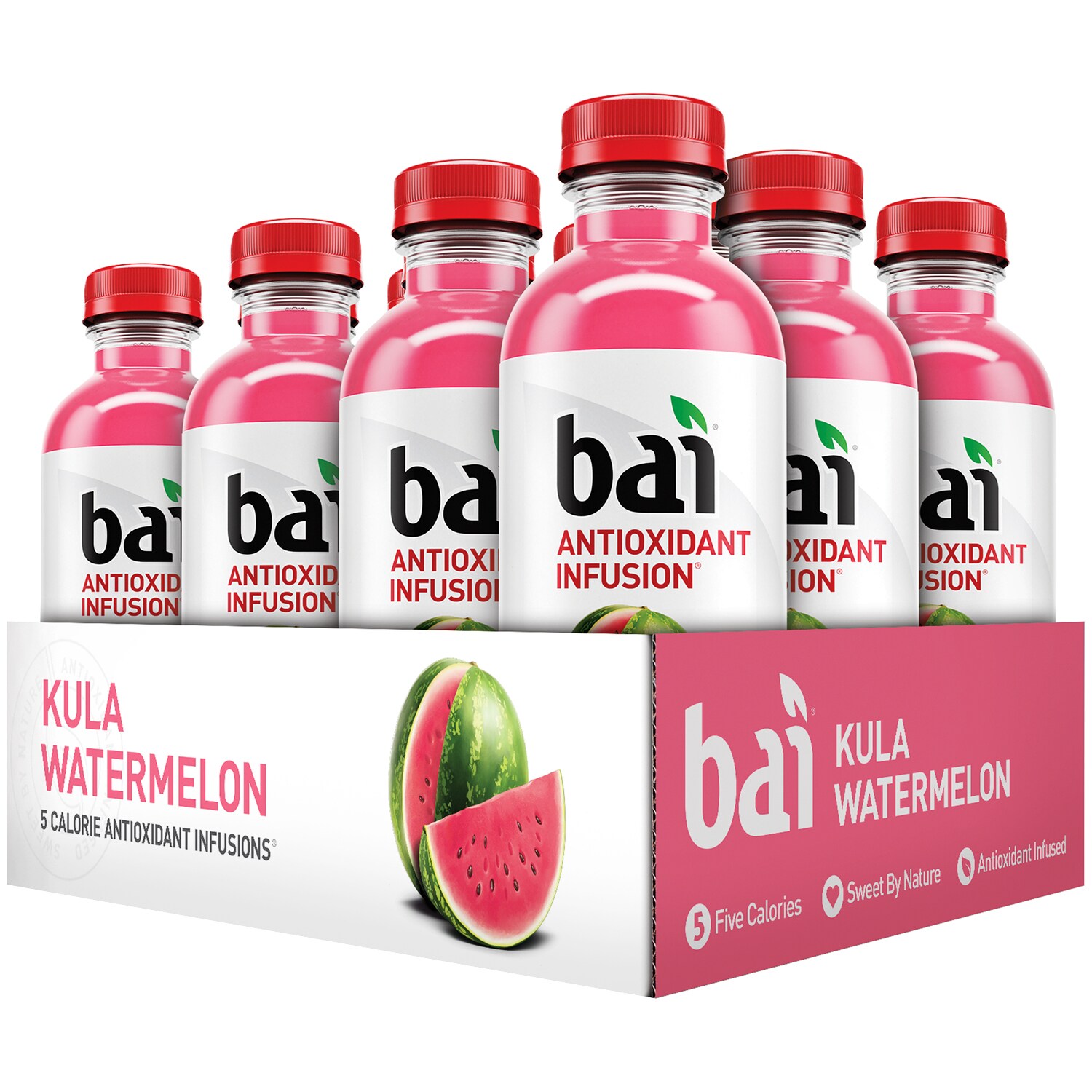 Bai Antioxidant Infusion Drink, Kula Watermelon, Plastic Bottles
