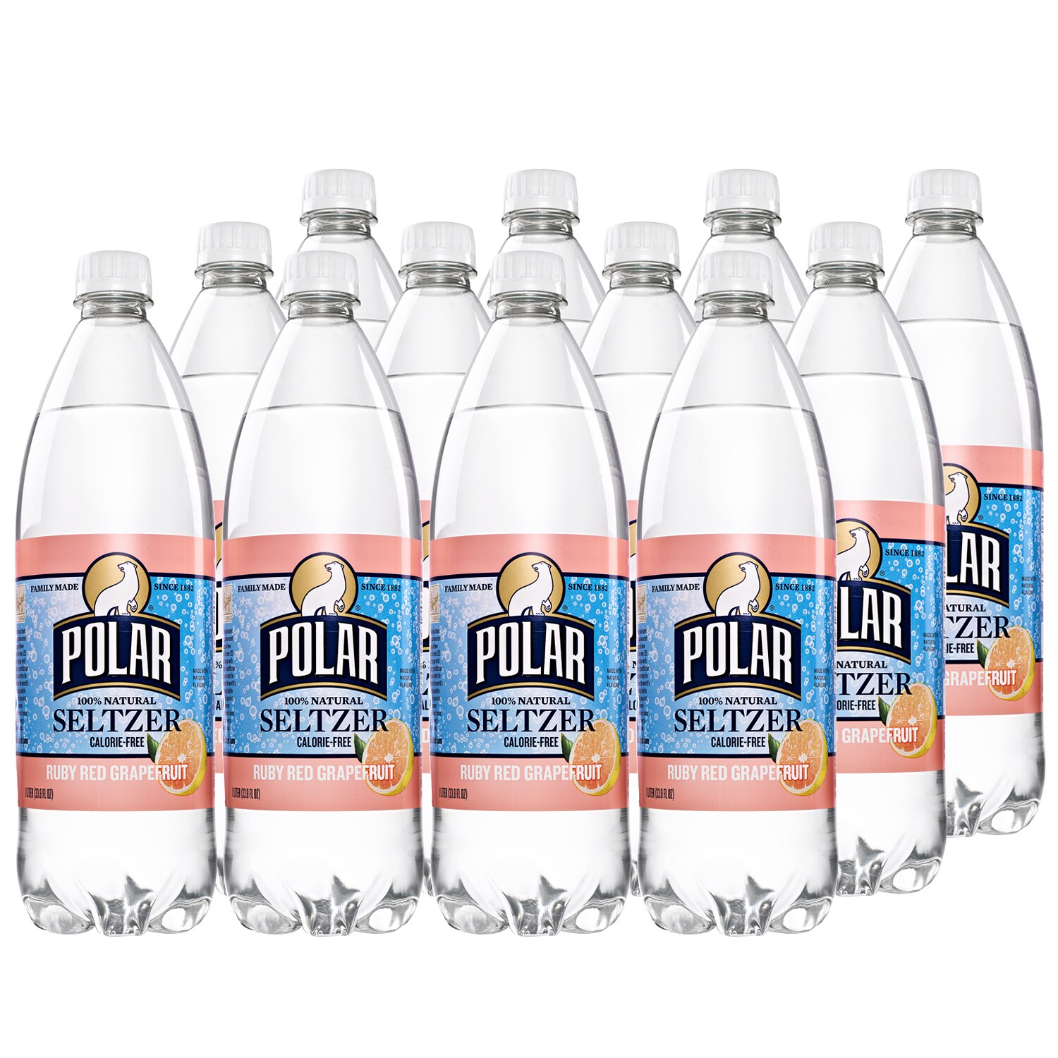 Polar Seltzer, Ruby Red Grapefruit, Plastic Bottles