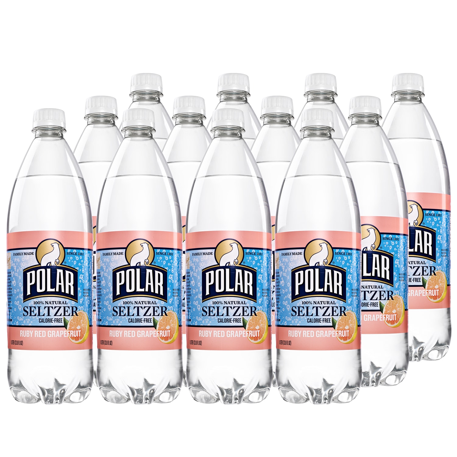 Polar Seltzer, Ruby Red Grapefruit, Plastic Bottles