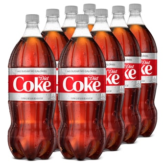 Coca-Cola Diet Cola, Plastic Bottles, Case