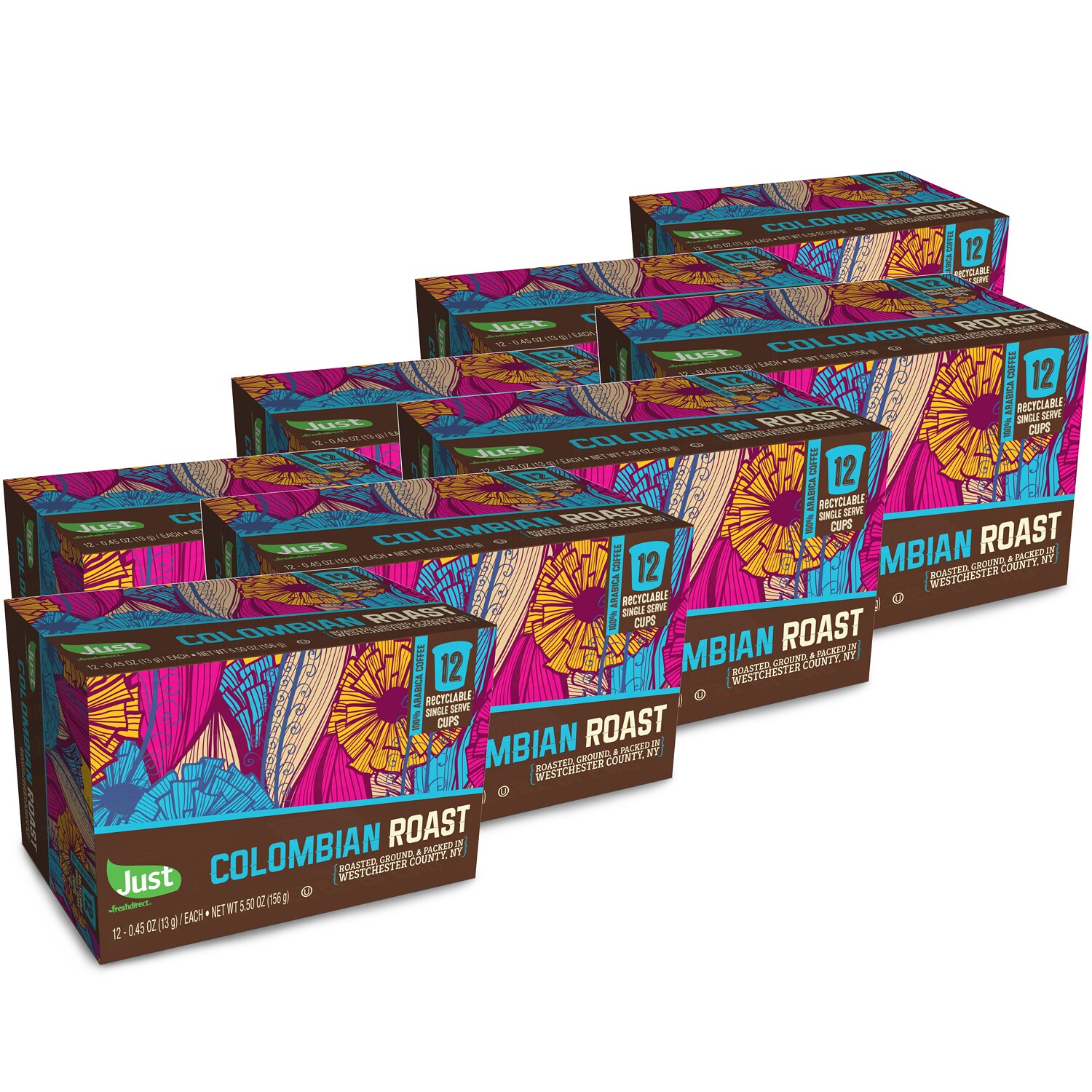 Just FreshDirect Locally Roasted Single Serve Coffee Pods, Colombian Roast, image 1 of 2 slides