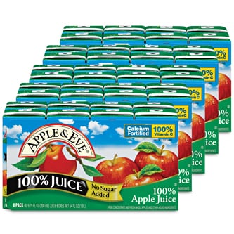 Apple & Eve 100% Juice Apple Juice, No Sugar Added, Boxes