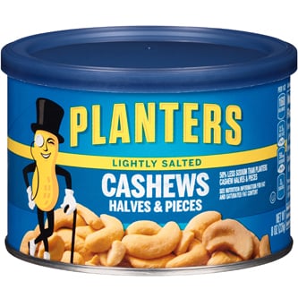 Planters Lightly Salted Cashew Halves & Pieces