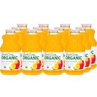 Santa Cruz Organic Mango Lemonade, Glass Bottles