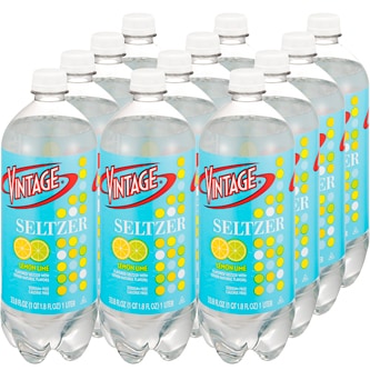 Vintage Seltzer, Lemon-Lime, Plastic Bottles