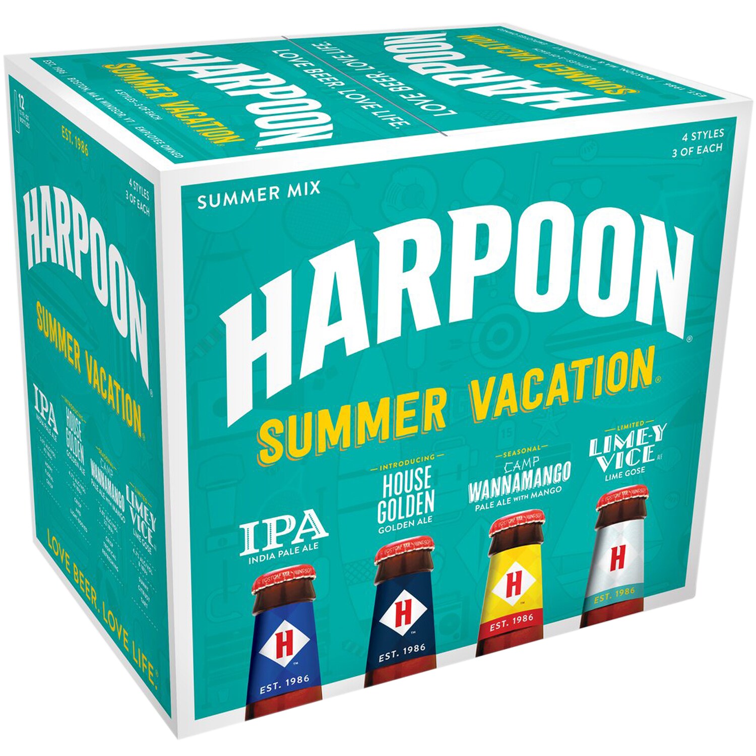 Harpoon Summer Vacation Mix Pack, Glass Bottles