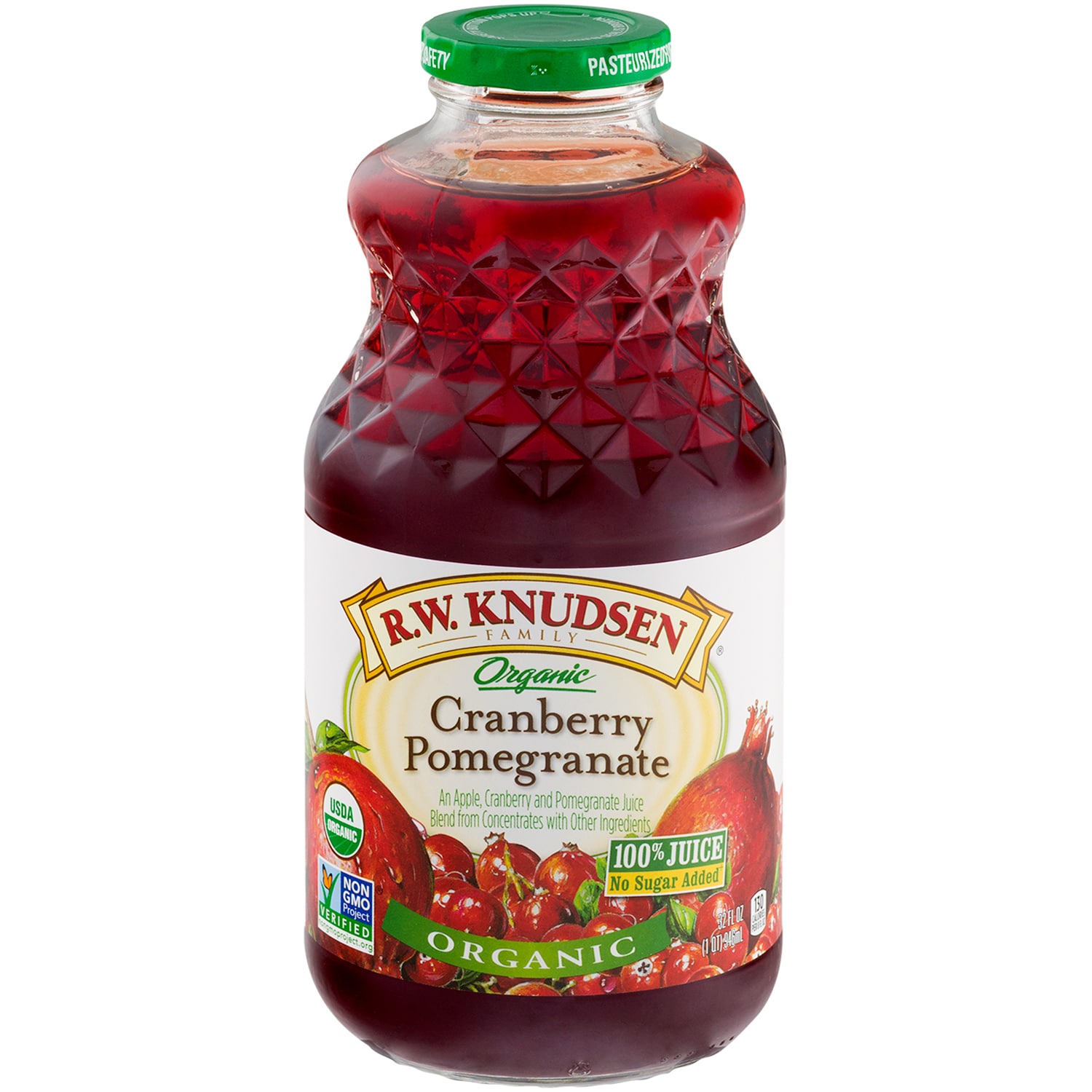 R.W. Knudsen Organic Cranberry-Pomegranate Juice, Glass Bottle