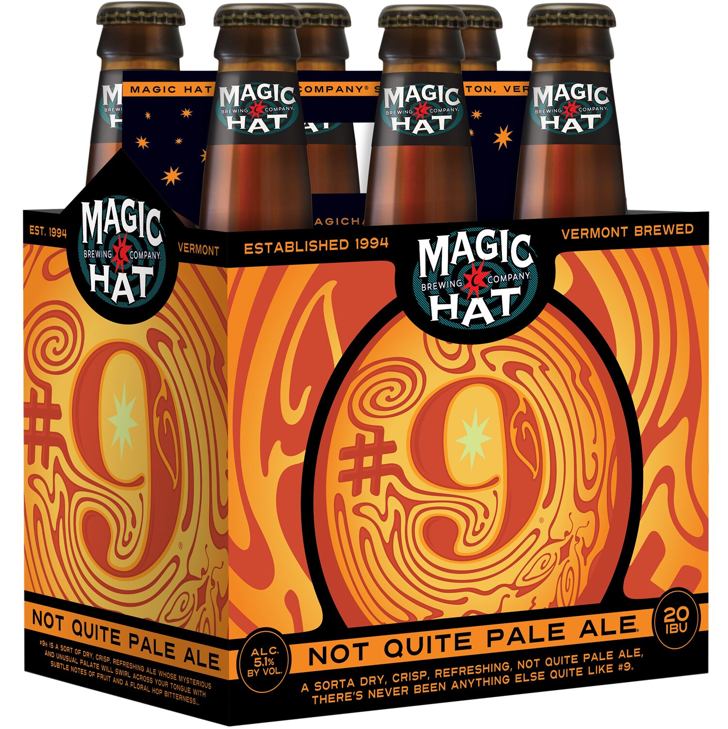Magic Hat Number 9 Pale Ale, Glass Bottles