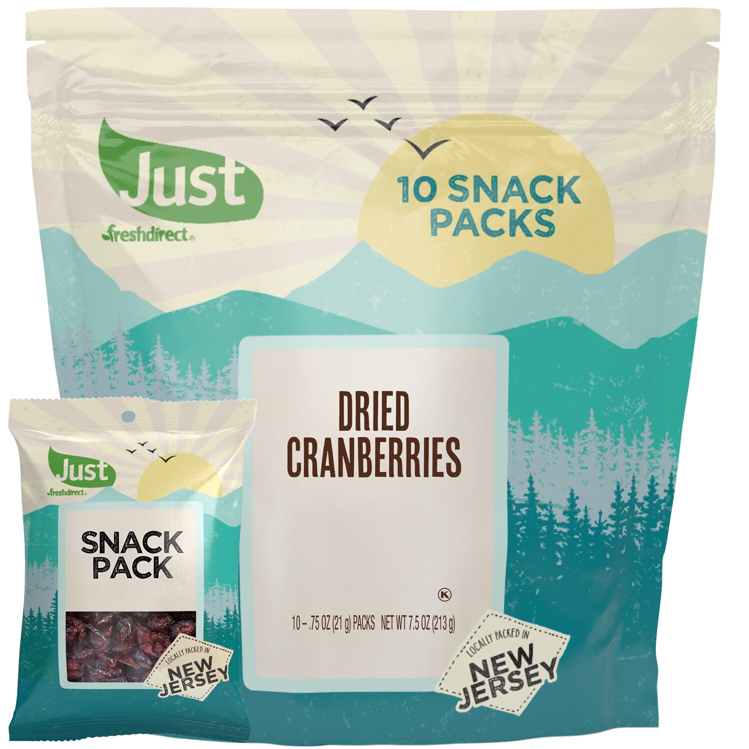 Just FreshDirect Dried Cranberries Snack Packs