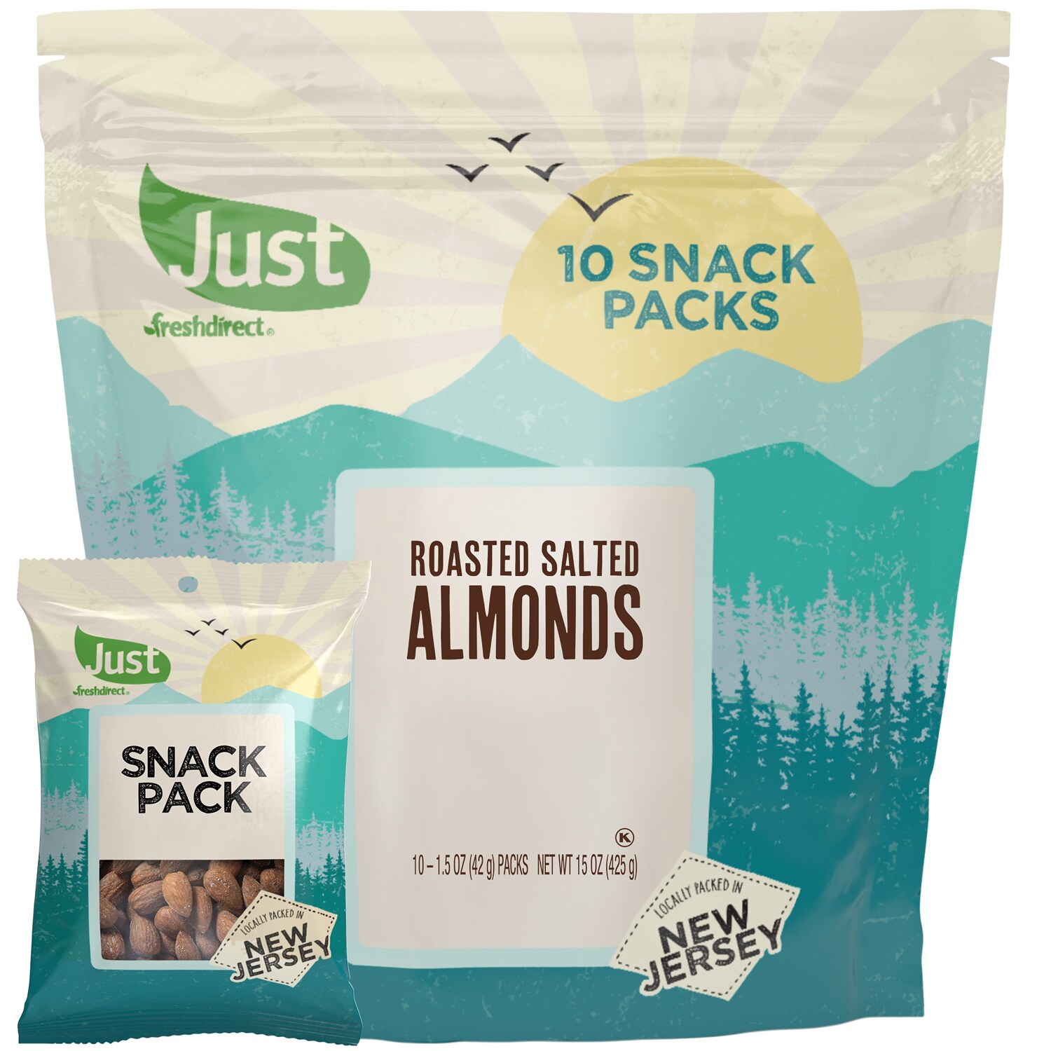 Just FreshDirect Roasted, Salted Almonds Snack Packs