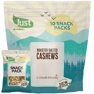 Just FreshDirect Roasted, Salted Cashews Snack Packs