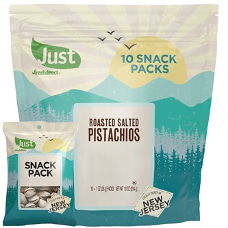 Just FreshDirect Dry-Roasted, Salted Pistachios Snack Packs