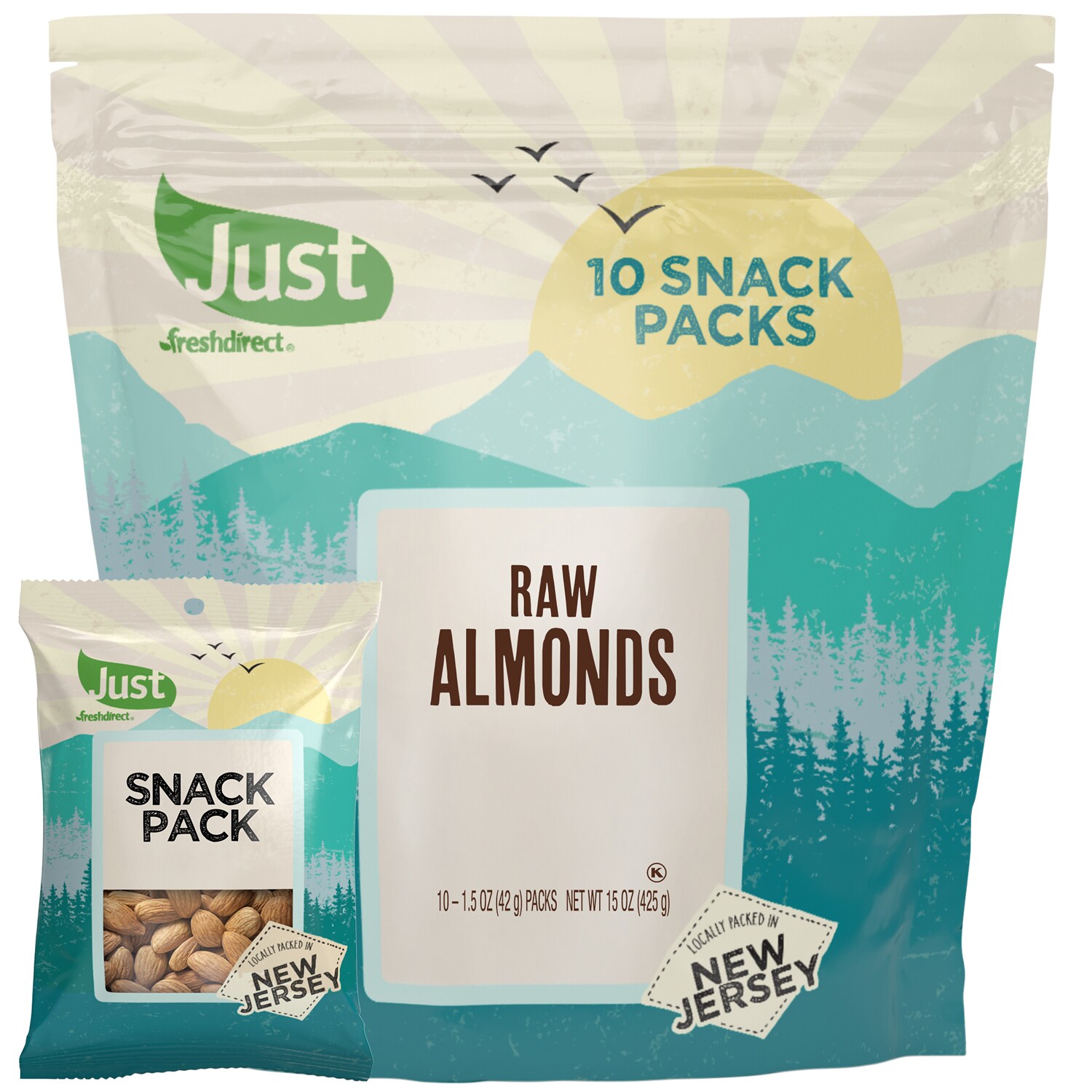 Just FreshDirect Raw Almonds Snack Packs