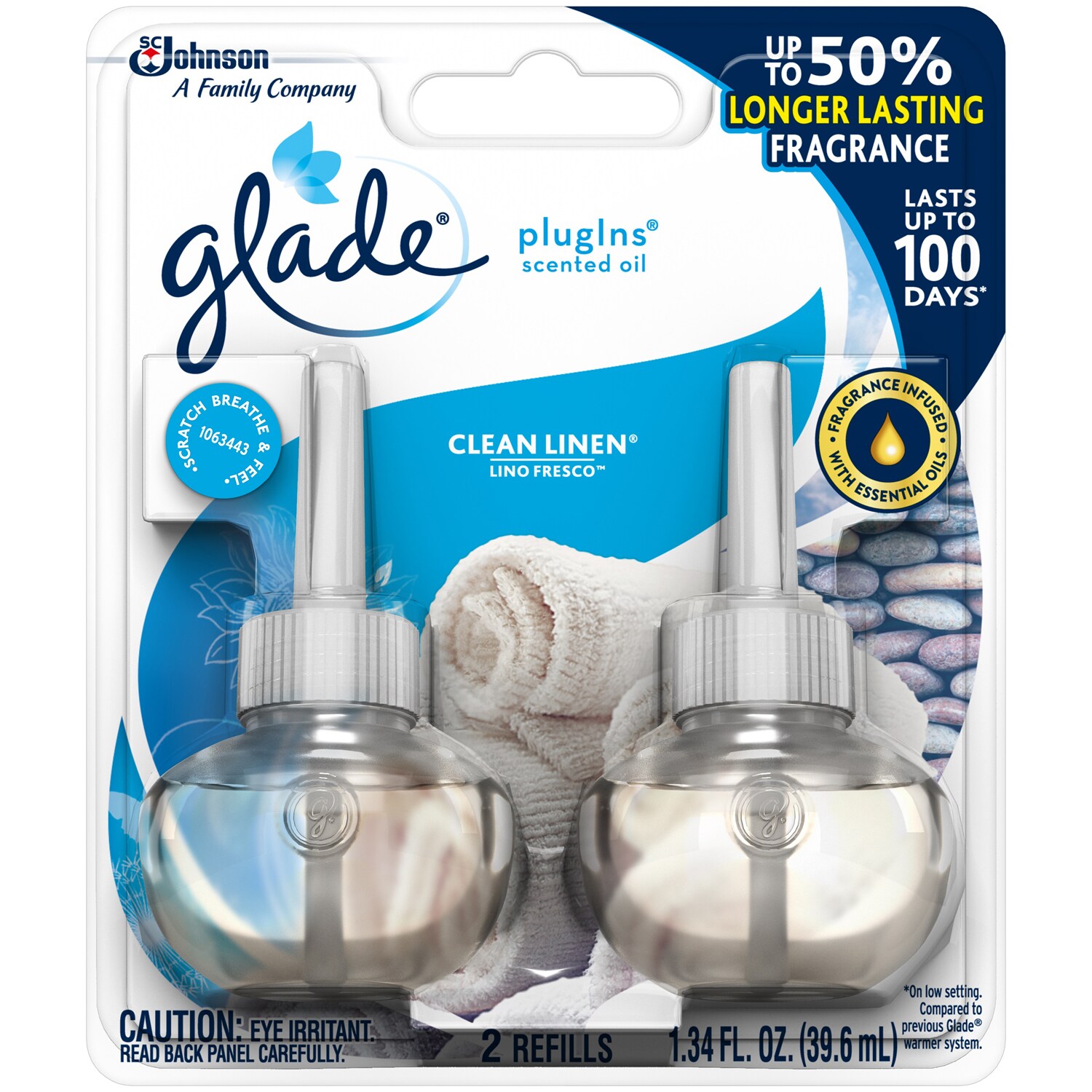 Glade PlugIns Scented Oil Refill, Clean Linen