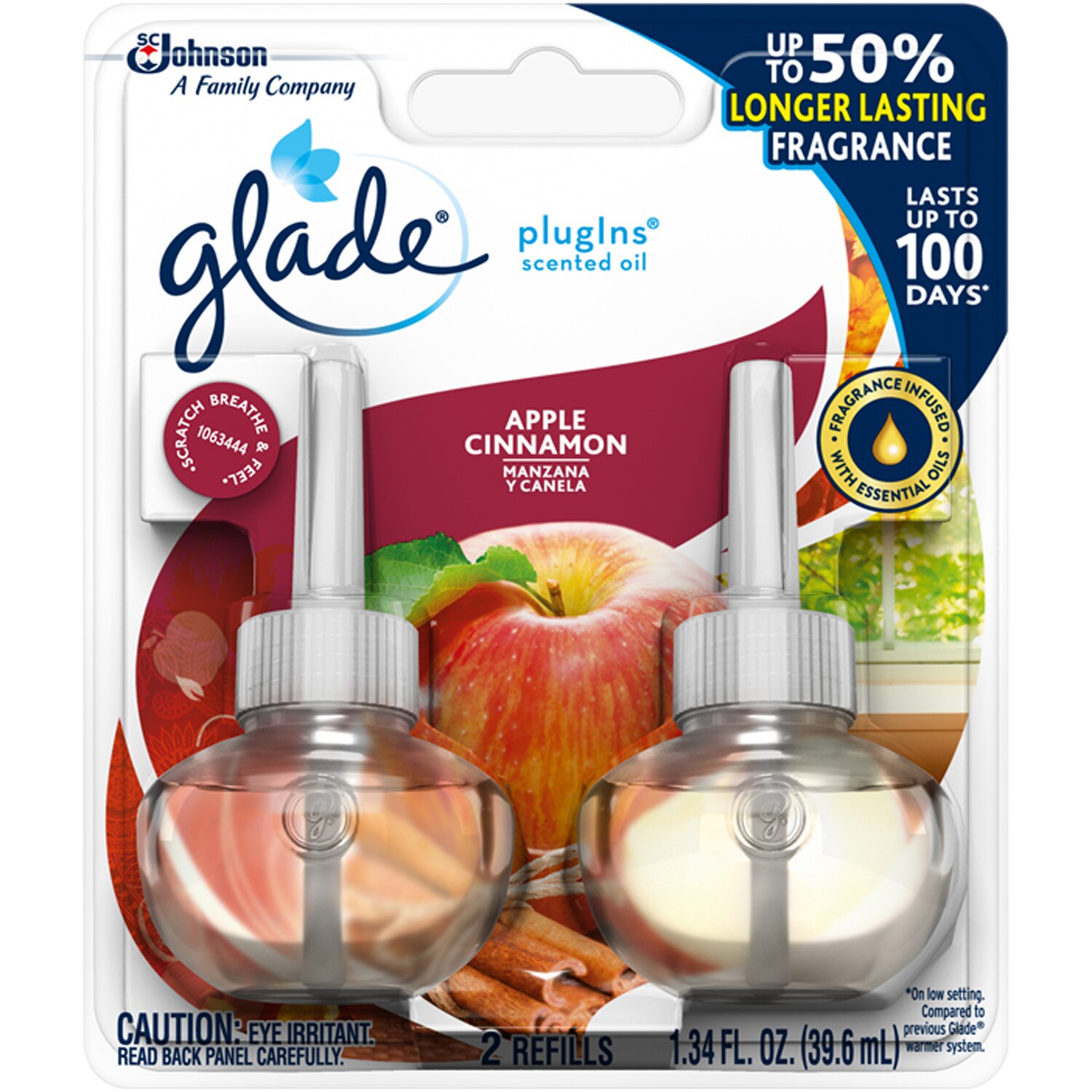 Glade PlugIns Scented Oil Refills, Apple Cinnamon