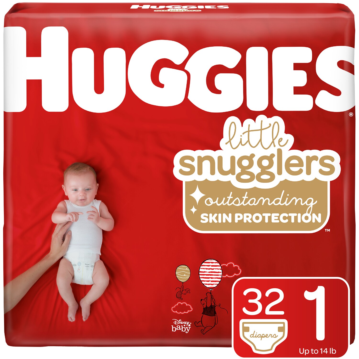 Huggies Little Snugglers Diapers, Size 1, Up to 14lb