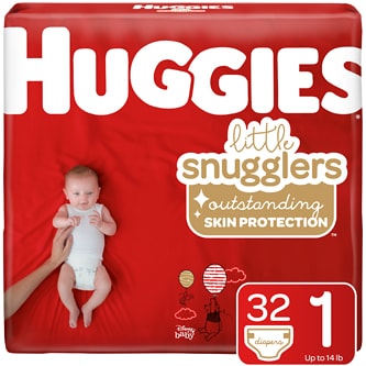 Huggies Little Snugglers Diapers, Size 1, Up to 14lb
