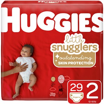 Huggies Little Snugglers Diapers, Size 2, 12-18lb
