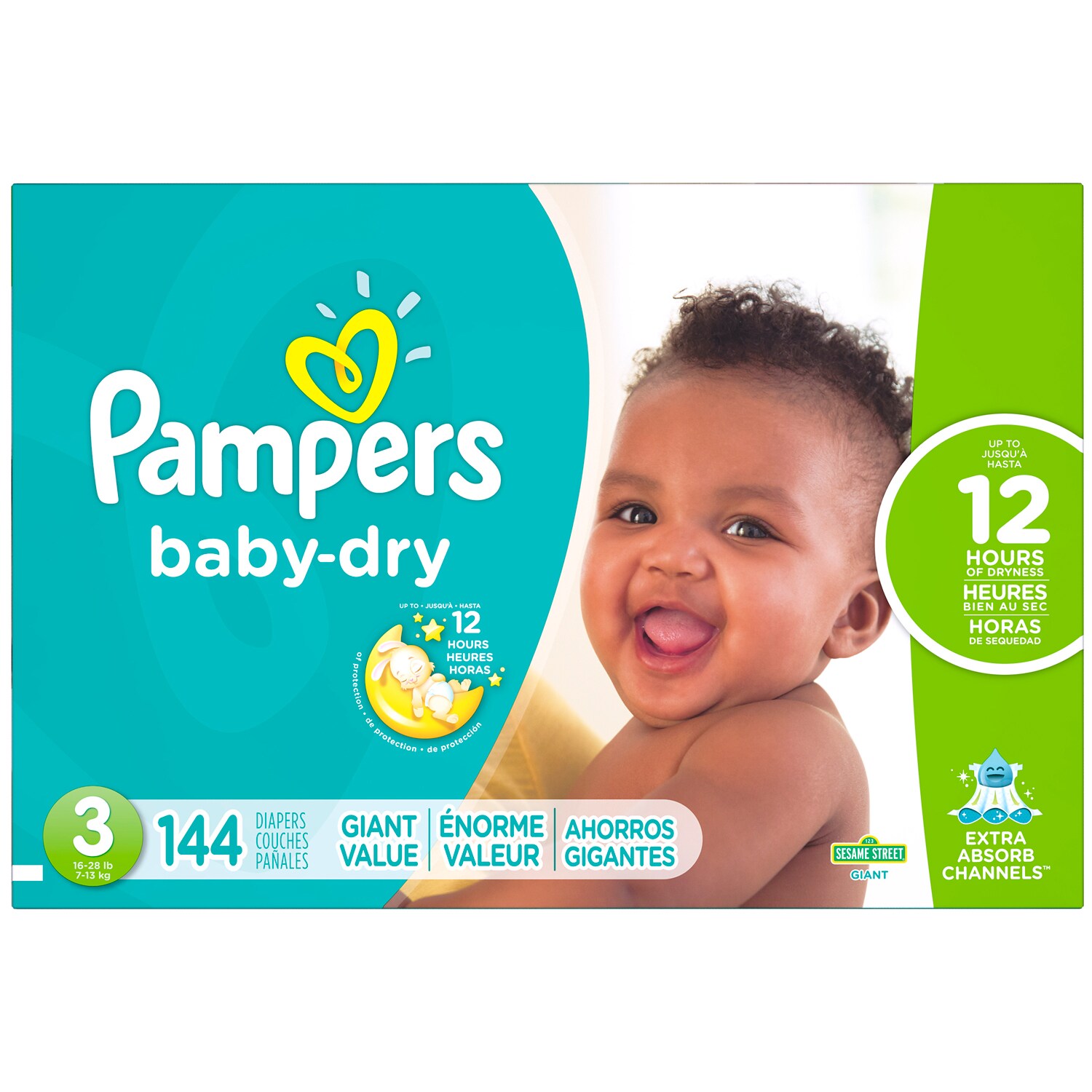 Pampers Baby Dry Diapers, Size 3, 16-28lb