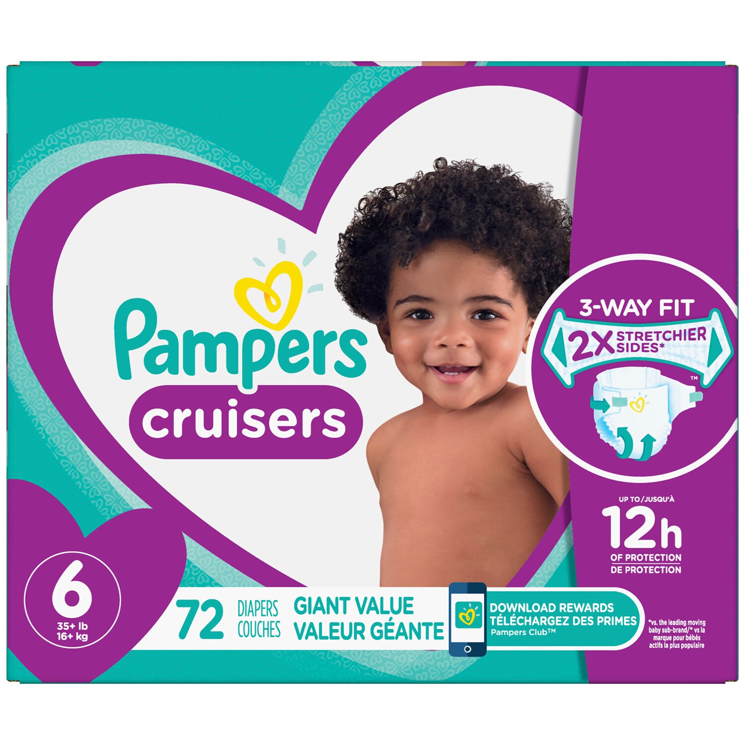 Pampers Cruisers Diapers, Size 6, 35+ lb