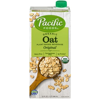 Pacific Organic Oat Plant-Based Beverage, Original, Carton