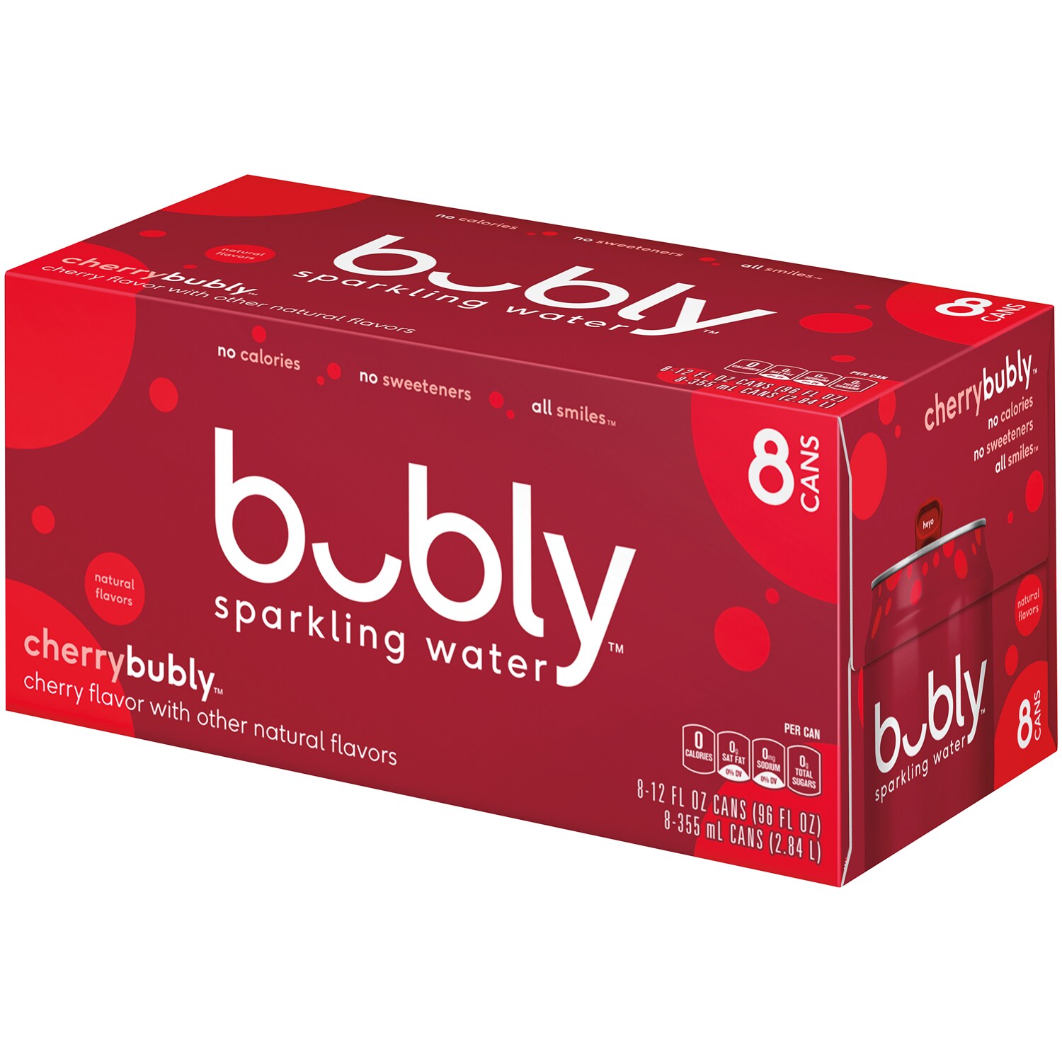 Bubly Sparkling Water, Cherry, Cans
