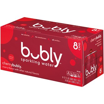 Bubly Sparkling Water, Cherry, Cans
